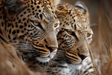 Obraz premium A leopard with its mate