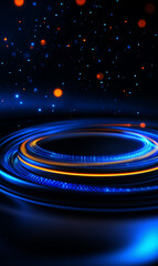 Naklejka premium The futuristic technological feel of flowing light