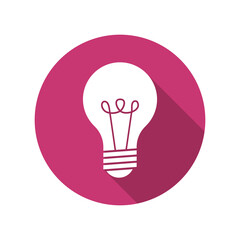 Light bulb icon isolated on transparent background