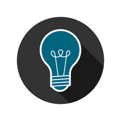 Light bulb icon isolated on transparent background