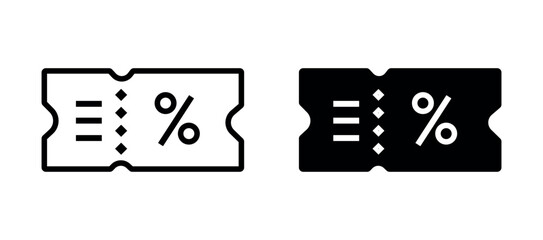 Coupon icon. ticket icon. discount coupon png and vector illustration on transparent background.