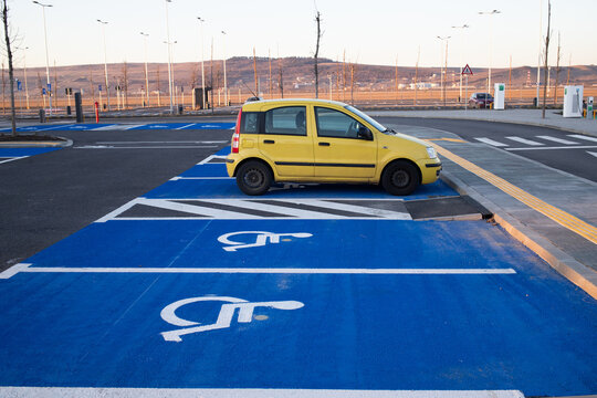 road signs in a new parking
