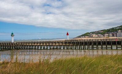 Leuchttürme Deauville, Normandie, Frankreich