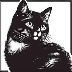 Cat Vector – Editable Flat Artwork
