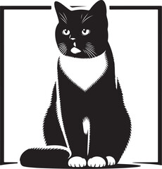 Cat Vector – Editable Flat Artwork