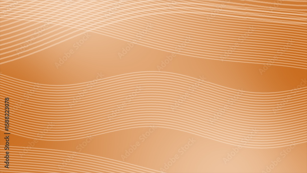 Poster simple orange color minimal geometrical pattern waves background