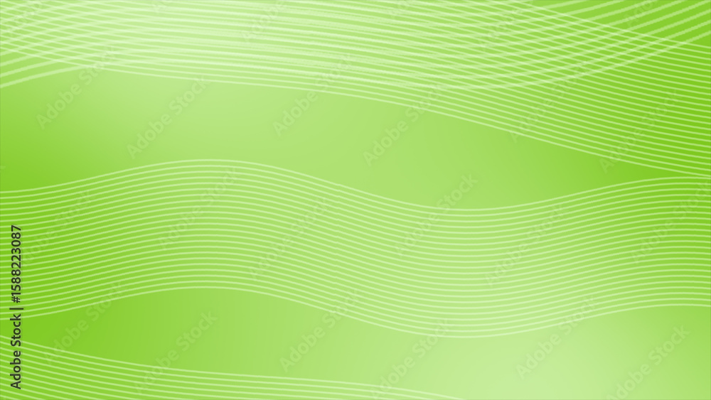 Poster simple lime green color minimal geometrical pattern waves background