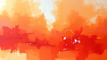 Abstract Crimson Symphony: A vibrant dance of crimson and orange hues in an abstract artwork, where warm tones and textures evoke a sense of dynamic energy, passion, and artistic expression.