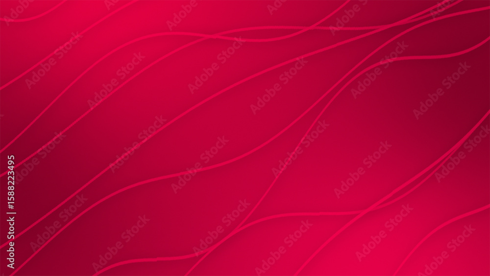 Poster simple magenta red color minimal geometrical pattern waves background
