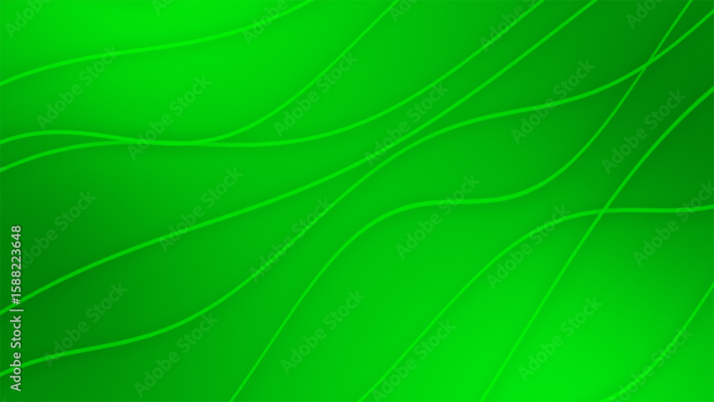 Poster simple green color minimal geometrical pattern waves background