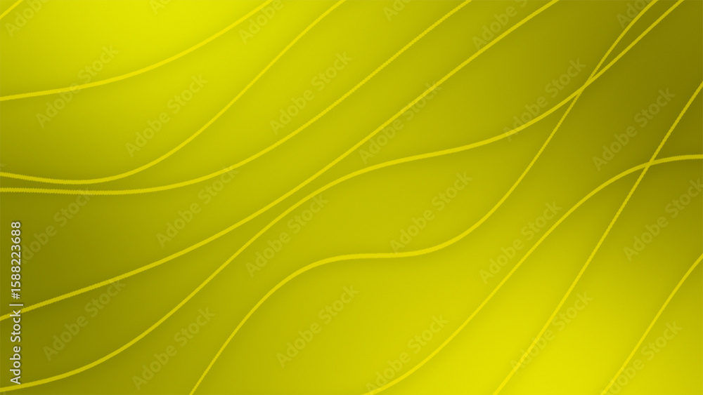 Aufkleber simple yellow color minimal geometrical pattern waves background
