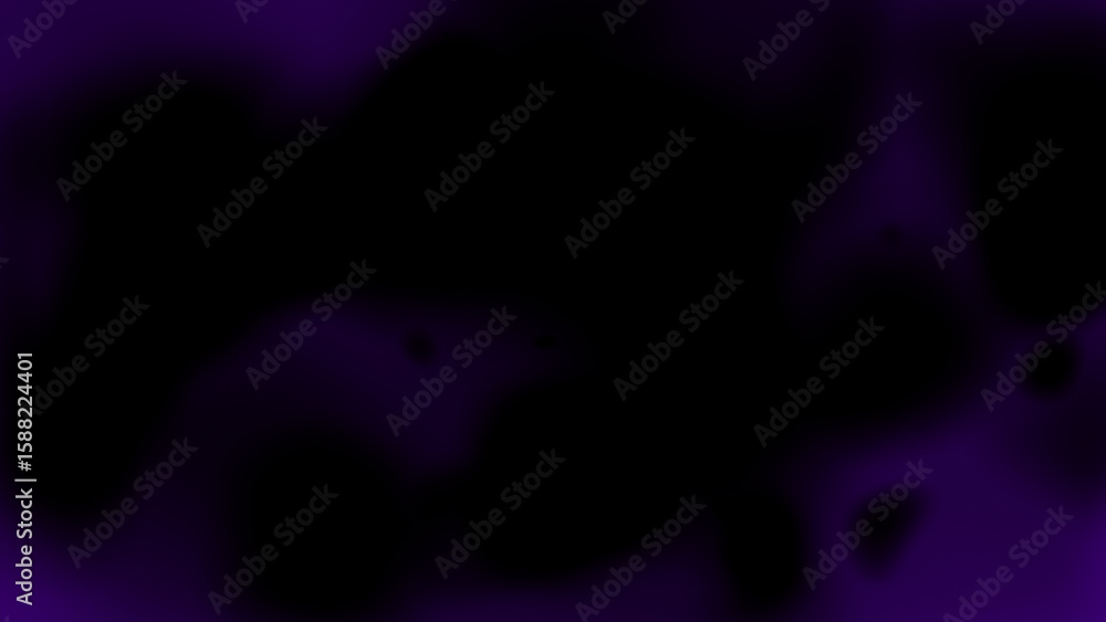 Poster purple color abstract pattern slow motion on black background, dark color minimal background