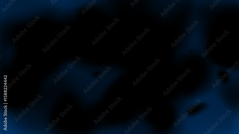 Poster royal blue color abstract pattern slow motion on black background, dark color minimal background