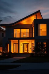 illustration of the design of a modern house