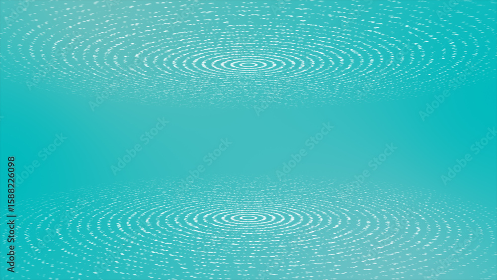 Aufkleber cyan color simple and classy 3d professional gradient background, 3d white particles background