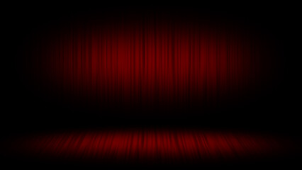 Red color simple and classy dark empty room business background, elegant background