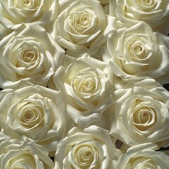 Elegant arrangement of white roses symbolizing purity and fresh beginnings in floral design