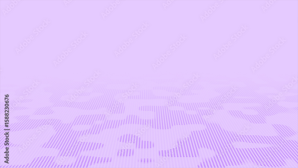 Poster purple color seamless wave pattern futuristic technology circular dots background