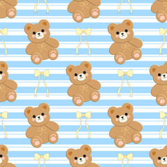 Fototapeta premium seamless background with teddy bears