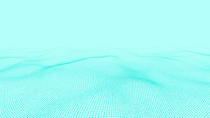 Cyan color seamless fluid wave pattern futuristic minimal background