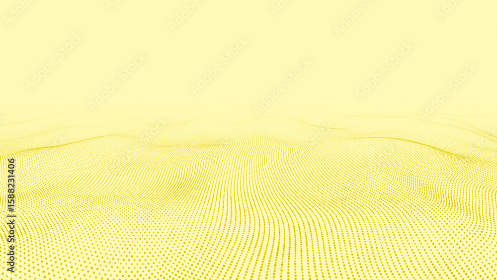 Aufkleber yellow color seamless fluid wave pattern futuristic minimal background