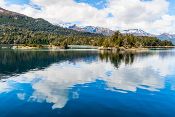 Sailing the Nahuel Huapi from Bahia Mansa to the Arrayanes Forest, Villa la Angostura, Neuquen,...