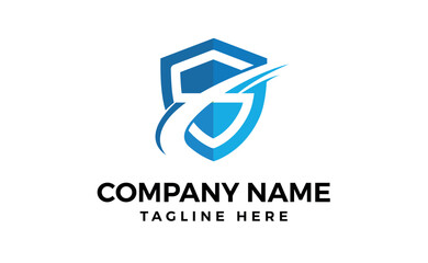 Shield gradient ls ogo design illustration