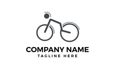 Bicycle icon in flat style Bike exercise vector illustration on white isolated background Fitness