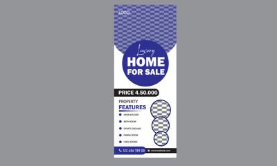 corporate minimal rollup banner design template 