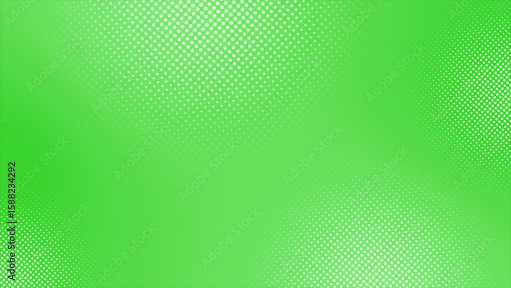 Poster simple and classy green color rotating circular shapes geometrical halftone dots futuristic backgrou