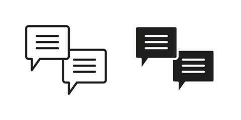 Text chat icon line style graphic design .editable vectors.