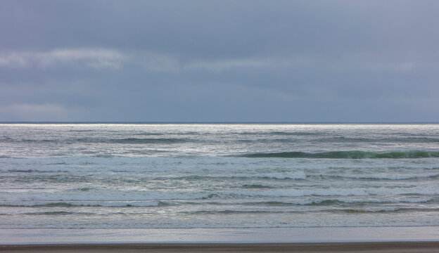 Vast ocean and stormy skies, Long Beach Peninsula, Washington