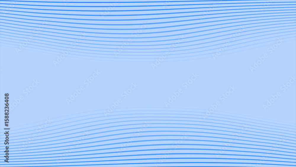 Aufkleber royal blue color parallel lines with wavy pattern minimal geometrical background