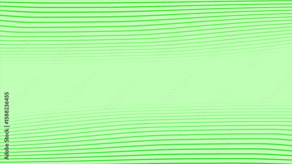 Poster green color parallel lines with wavy pattern minimal geometrical background