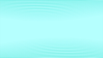Cyan color parallel lines with wavy pattern minimal geometrical background