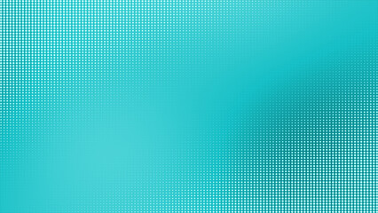 Cyan and white halftone circular dots design minimal geometrical background