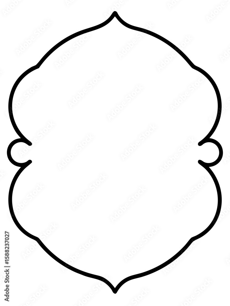 Poster a simple yet elegant border featuring minimalist black line art with thin upper and lower lines, per