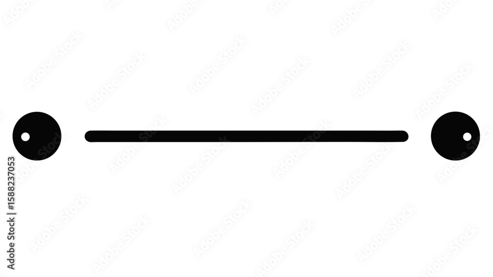 Poster a simple black horizontal divider element features minimalist dots on both ends, offering a clean se