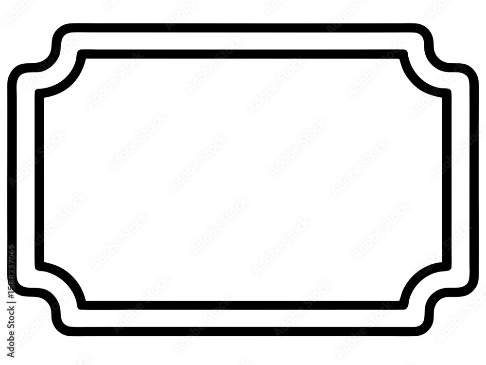 Fototapete discover a sleek modern double line rectangular frame showcasing thin elegant borders in a sophistic