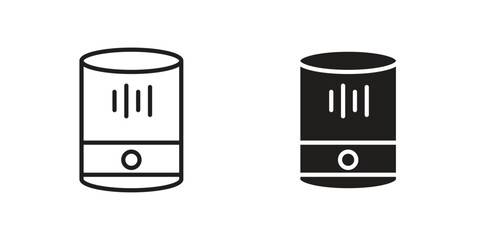 Smart speaker icon line style graphic design .editable vectors.