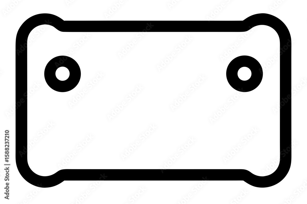 Poster a clean minimalist design featuring a thin rectangular border with sharp corners offering a modern a