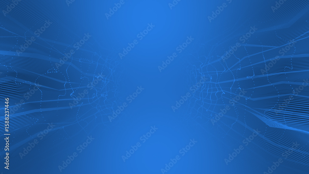 Poster clean and classy royal blue color abstract design wavy pattern geometrical abstract background