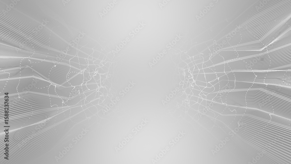 Poster clean and classy white and black color abstract design wavy pattern geometrical abstract background