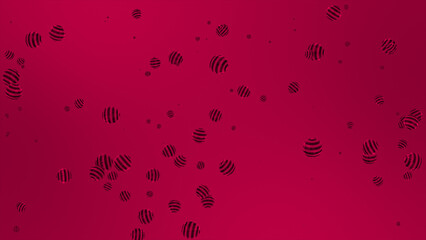 Magenta red color glossy marbels appearing and disappearing abstract background