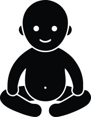 baby sitting vector icon.