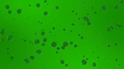 Green color glossy marbels appearing and disappearing abstract background