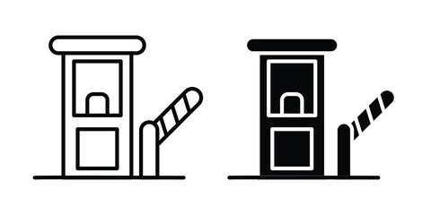 Road toll icon line style graphic design .editable vectors.