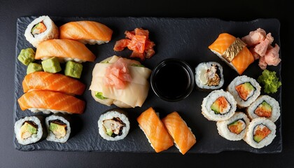 Sushi Platter Variety Fresh Japanese Cuisine