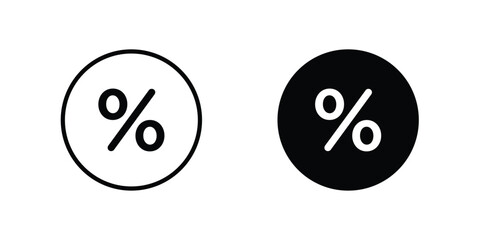 Percent icon line style graphic design .editable vectors.