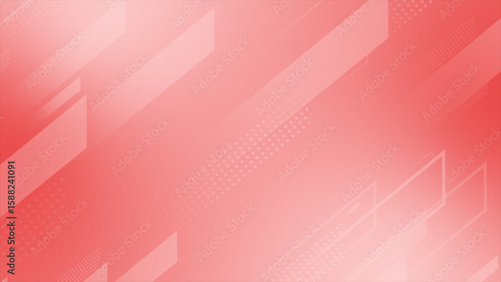 Poster red color diagonal lines slowly moving geometrical tech background
